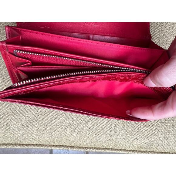 FOLLI FOLLIE red, REHAB crocodile-embossed wallet - Picture 12 of 14